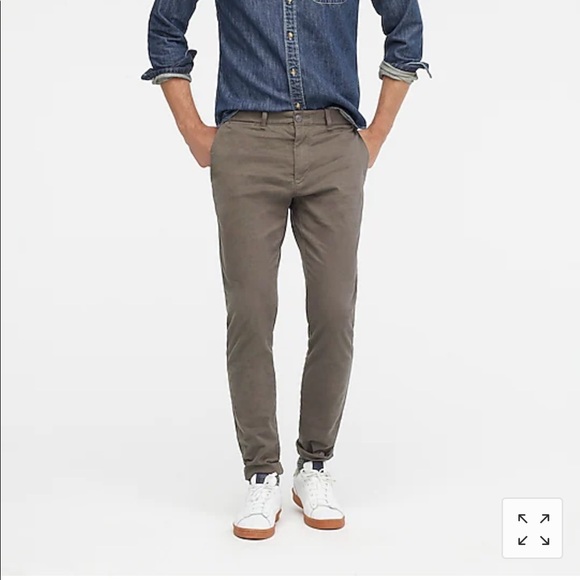 J crew 250 Skinny-fit pant in stretch chino 32x30 coal grey - Picture 3 of 4